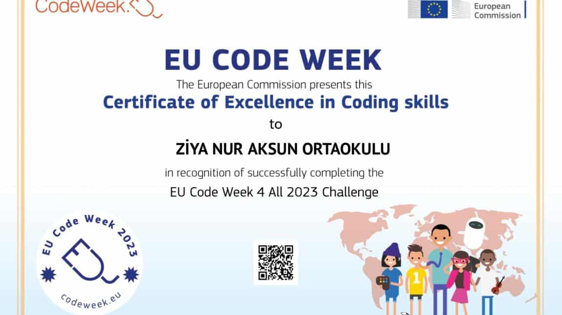 Avrupa Codeweek Sertifikası